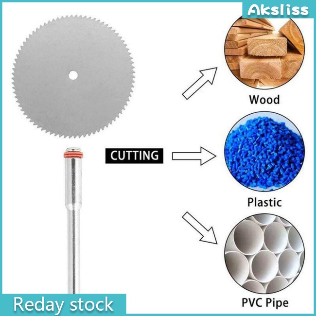 Set 6 Đĩa Cắt Kim Loại Kèm 1 Trục Cho Máy Cắt Dremel 16 18 22 25 32mm