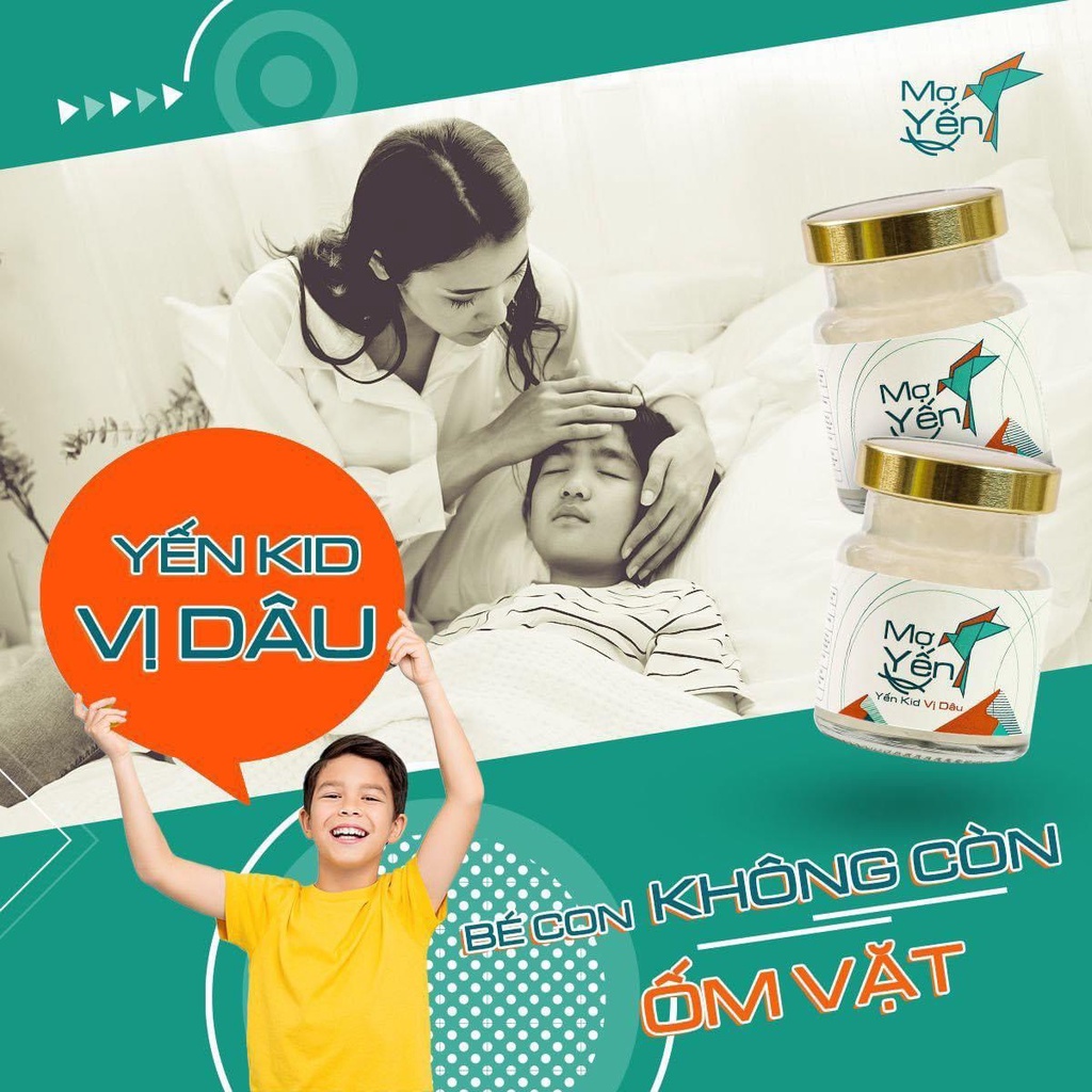 Yến Sào - Mợ Yến - Vị Dâu KID - combo 10 hũ yến chưng nguyên chất