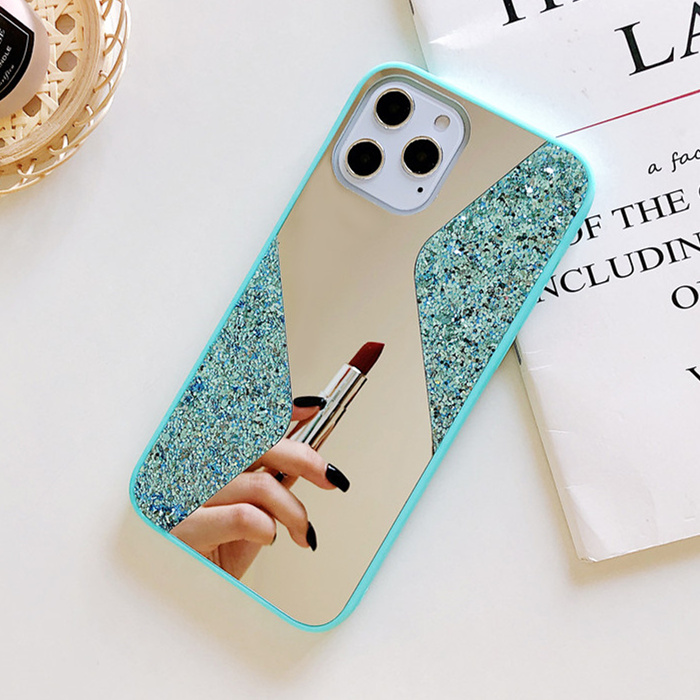 Mirror Case iPhone 12 Mini 11 Pro Promax X XS MAX SE2020 6 6S 7 8 Plus XR Shiny Glitter Soft TPU Case for iPhone