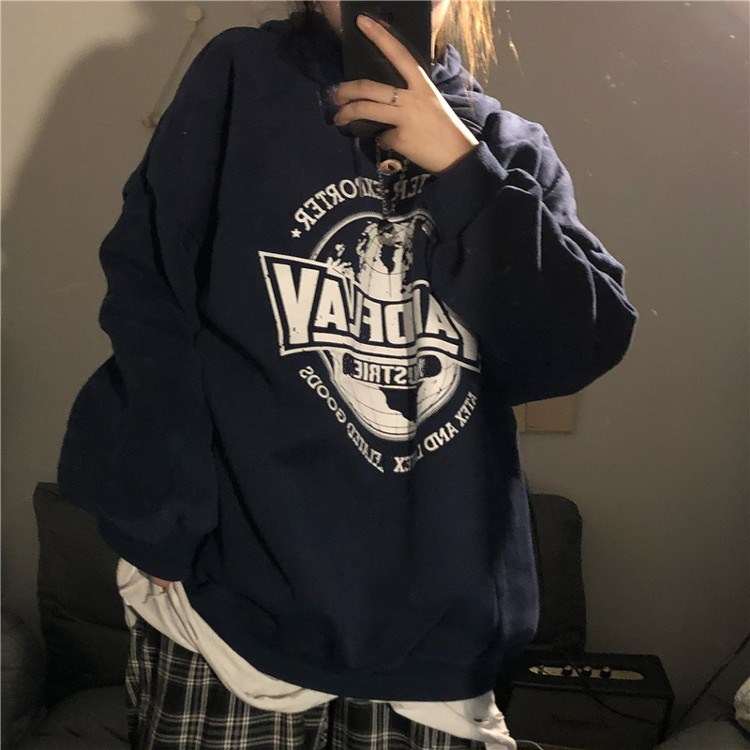 NRVP Áo Hoodie Dáng Rộng Thời Trang Hàn Quốc 2022 Dành Cho Nữ