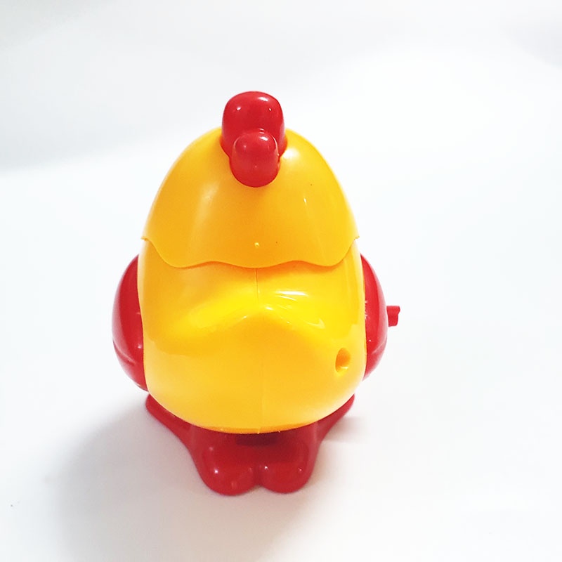Gà nhảy dây cót vui nhộn không cần pin màu vàng đỏ bằng nhựa đồ chơi cho bé trai hay bé gái đều thích