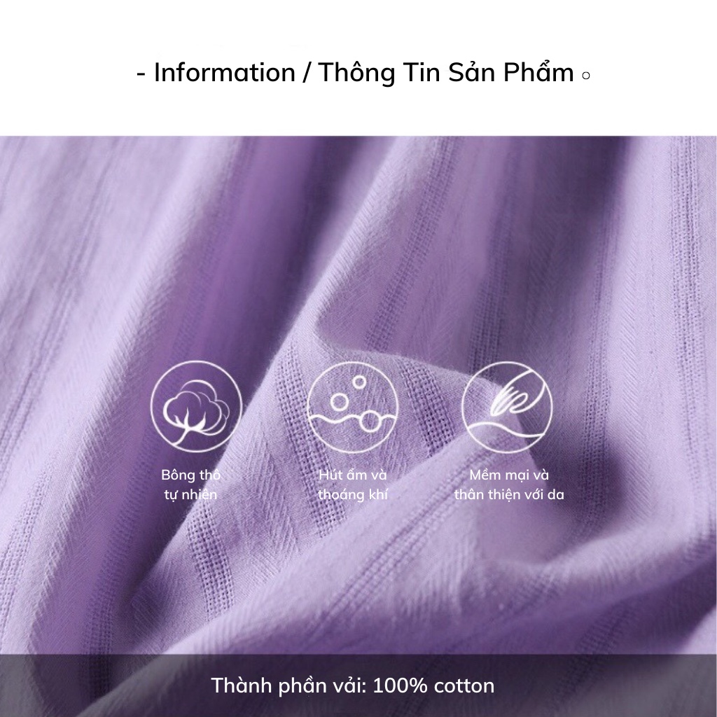 Áo Sơ Mi Nữ Kiểu From Rộng Tay Lỡ, Tay Loe Cổ V Bánh Bèo Chất Vải Thô Đũi Mát Phong Cách Hàn Quốc Vintage