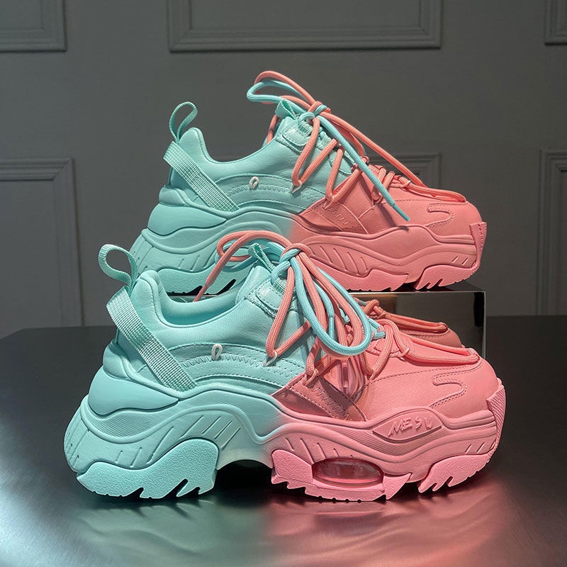 Giày Sneaker Đế Dày Tăng Chiều Cao Màu Sắc Hợp Thời Trang