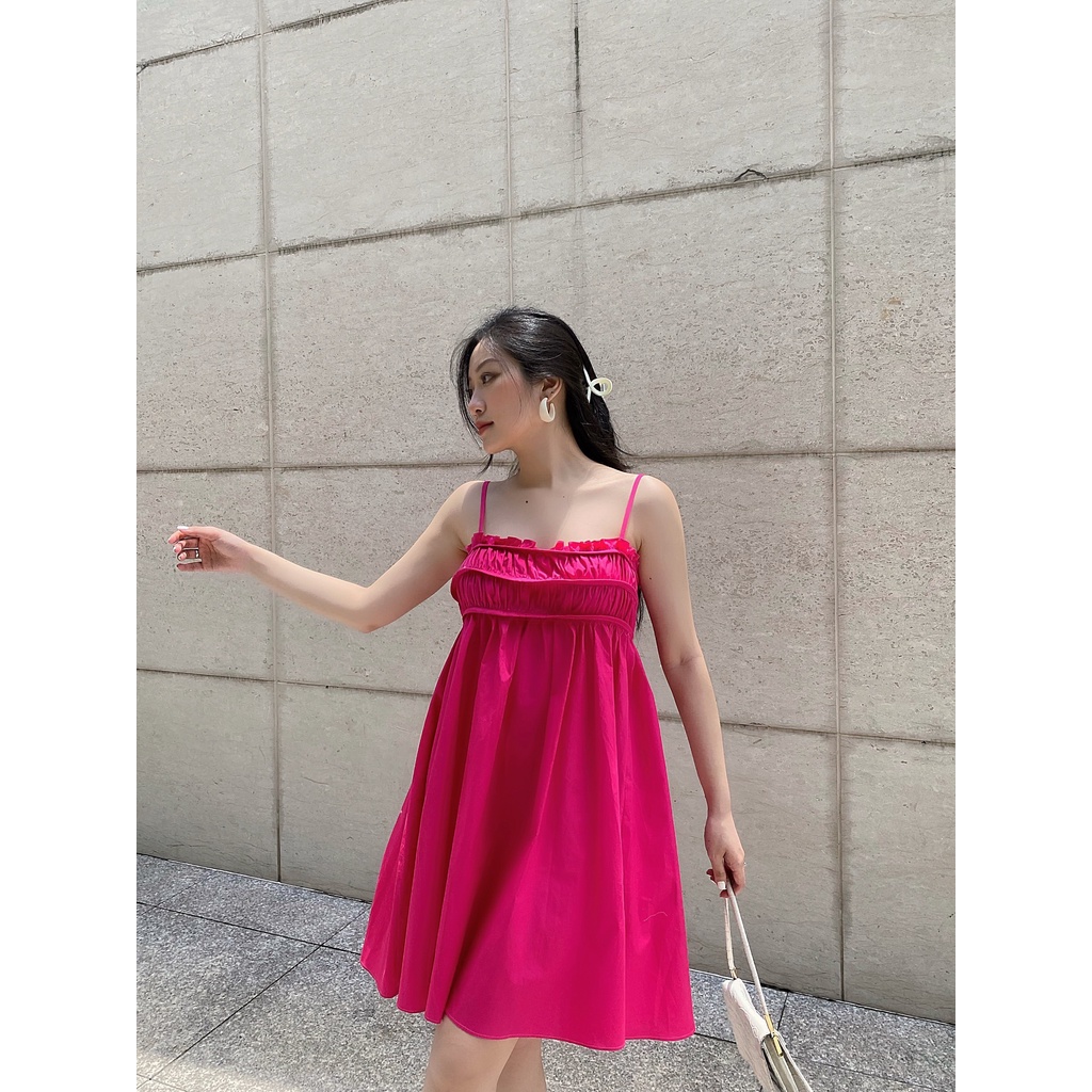 ĐẦM HAI DÂY NHIỀU MÀU NHÚN NGỰC XINH XẮN - HARLEY DRESS