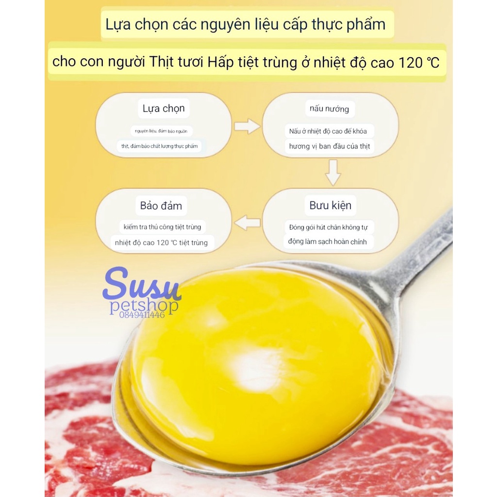Ăn sáng Nhanh Thức ăn cho Chó mèo đầy đủ dinh dưỡng