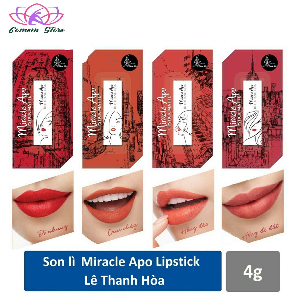 Son lì Miracle Apo Lipstick Matte x Lê Thanh Hòa 4g