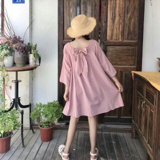 (Có sẵn ) Đầm babydoll hồng phấn kèm ảnh thật