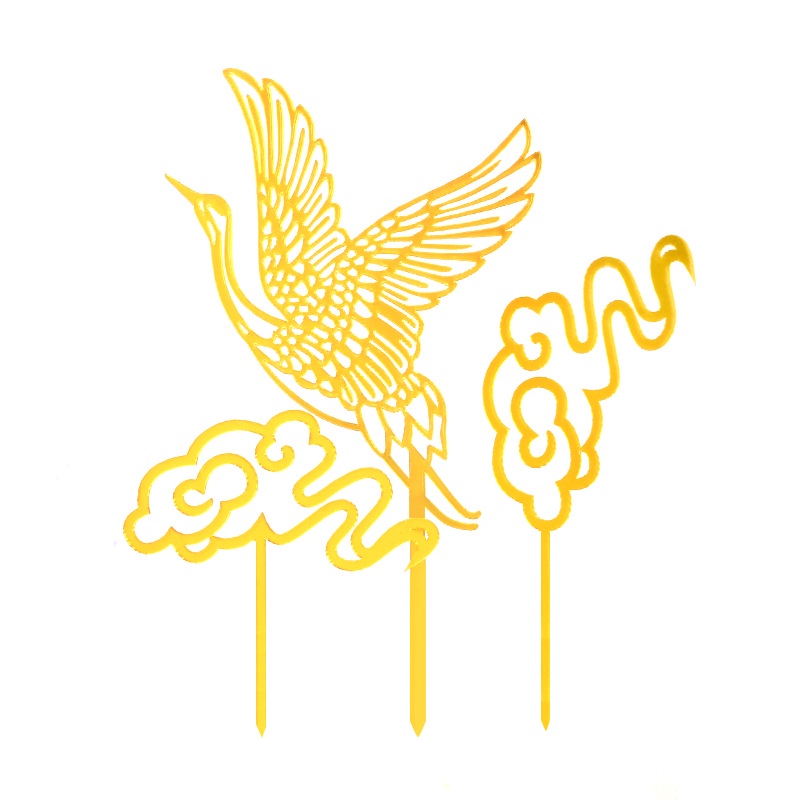 [SIÊU RẺ❤️] – meka Hạc và Đám mây - Trang trí bánh sinh nhật bánh kem