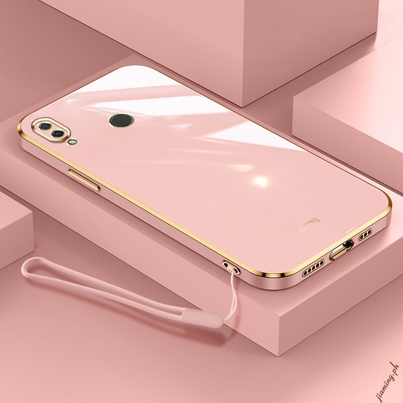 Ốp Điện Thoại Silicon Mềm Mạ Viền 6D Có Dây Đeo Sang Trọng Bảo Vệ Cho SAMSUNG Galaxy A30 A20 A10S Sự Bảo Vệ