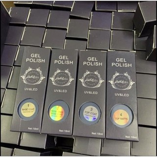 Sơn gel base top cứng lỳ polish ruby,bộ 4 base polish ruby siêu bóng chống chầy xước cao cấp