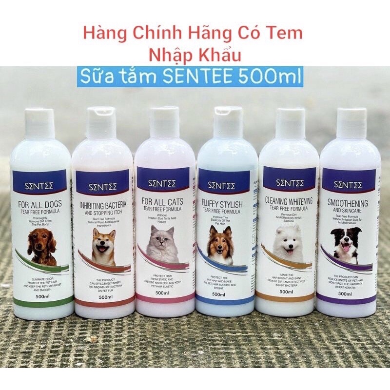 [ Cam Kết chính hãng] Sữa tắm sentee dành cho chó mèo 500ml