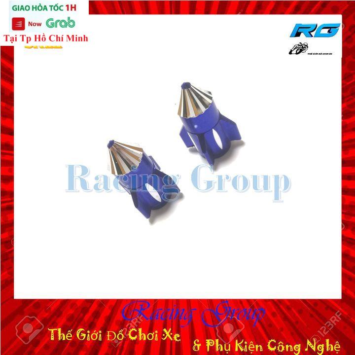 Ốc Gắn Van Xe Hình Hỏa Tiễn ( Màu Xanh Dương )