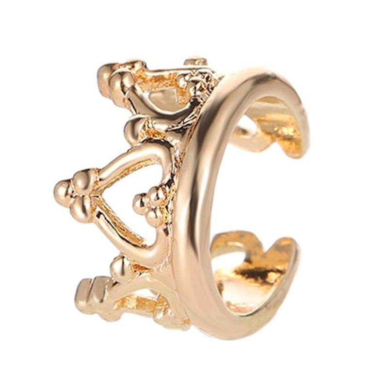 Khuyên tai hợp kim kẹp vành tai hình vương miện độc đáo