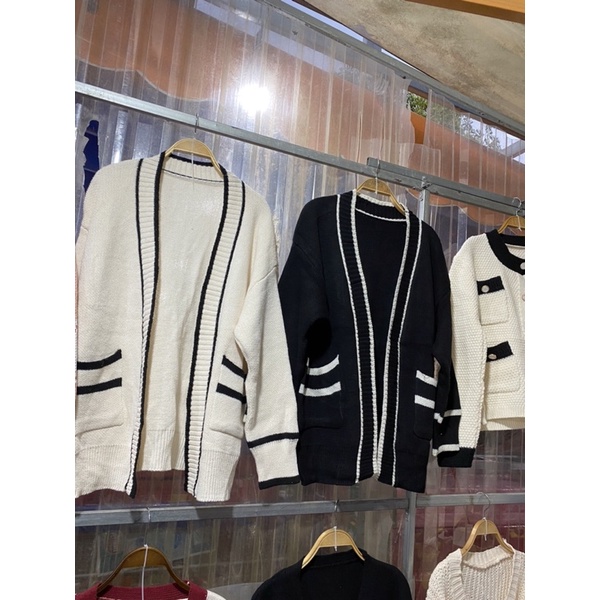 Áo Khoác cadigan len dày dặn form dài phong cách vintage hàn quốc chuẩn y hình, trẻ trung mix nhiều phong cách