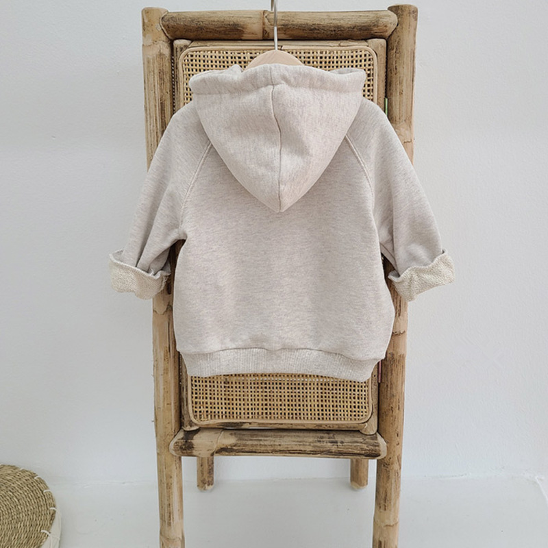Áo khoác hoodie màu trơn thời trang muà thu dành cho bé