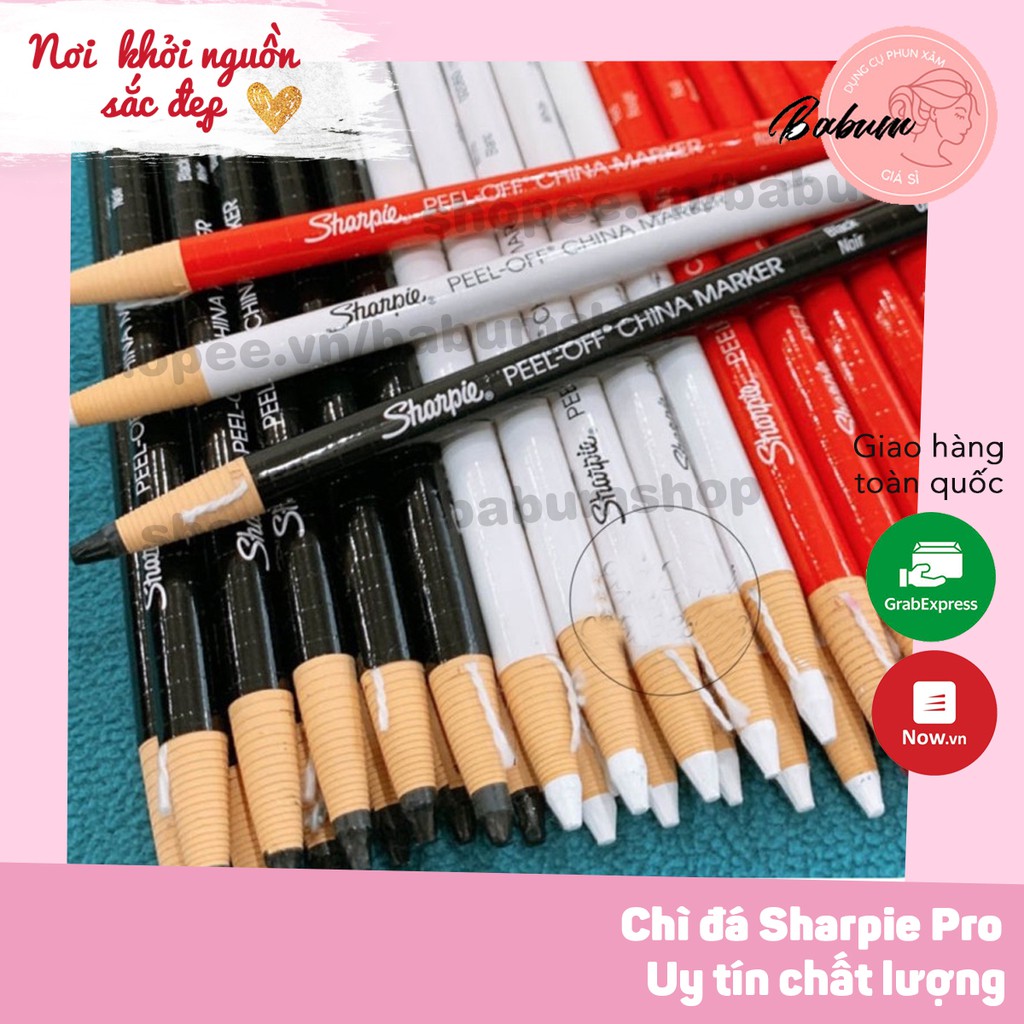 Chì đá Sharpie Pro vẽ sợi điêu khắc, ruột chì siêu cứng nhưng dễ bám màu và lâu trôi khi ủ tê