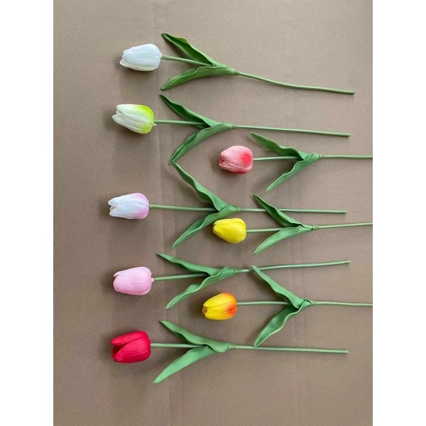 Hoa tulip hoa rum chất liệu PU nhân tạo trang trí nhà cửa chất lượng cao