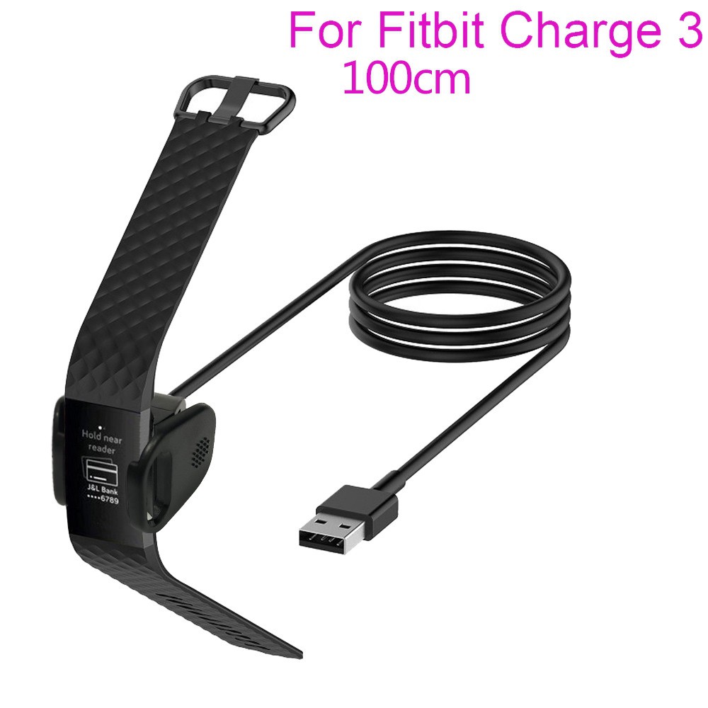 Dây cáp sạc gắn đồng hồ thông minh Fitbit Charge 3