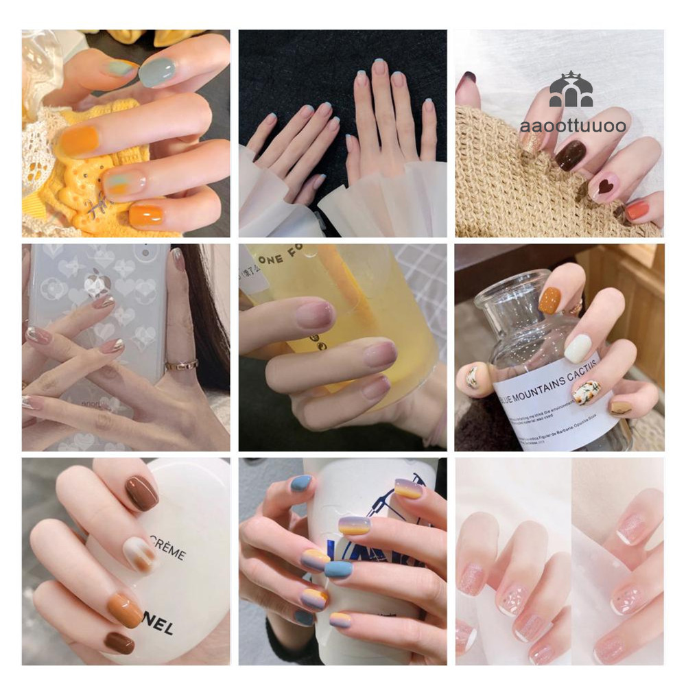 Bộ Móng Tay Giả Dạng Nhấn Che Phủ Toàn Diện Dùng Trưng Bày Các Thiết Kế Móng Tay Giả Trong Suốt