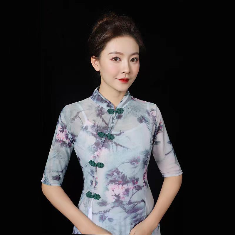 Đầm Sườn Xám Cách Tân Phong Cách Trung Hoa Nữ Tính