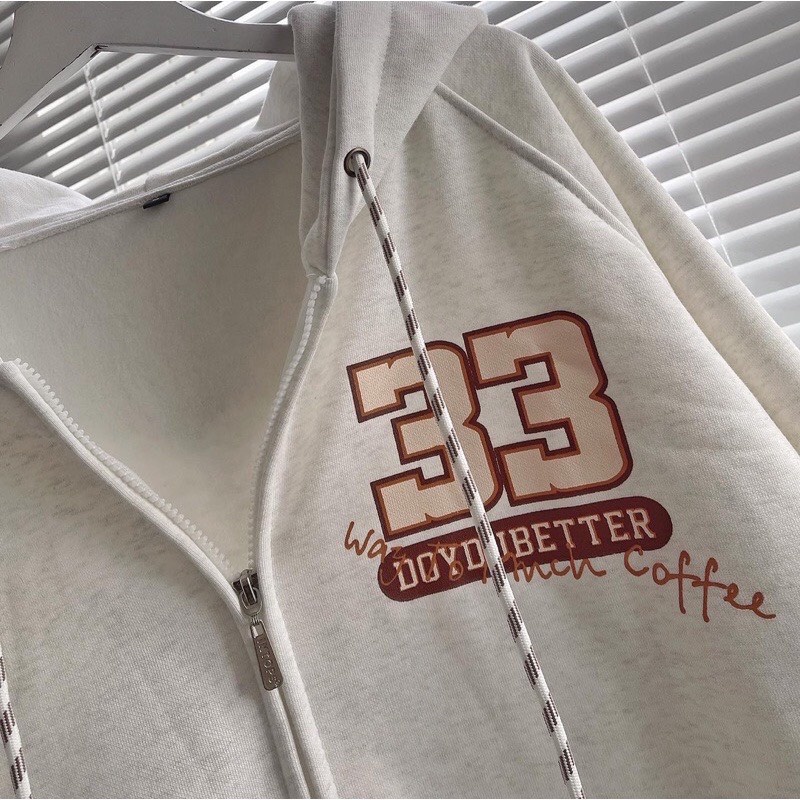 Áo Khoác Hoodie Nam Nữ Unisex Chữ Daiwing Số 33 Dáng Rộng Unisex Mũ To Tay Bồng Chất Đẹp