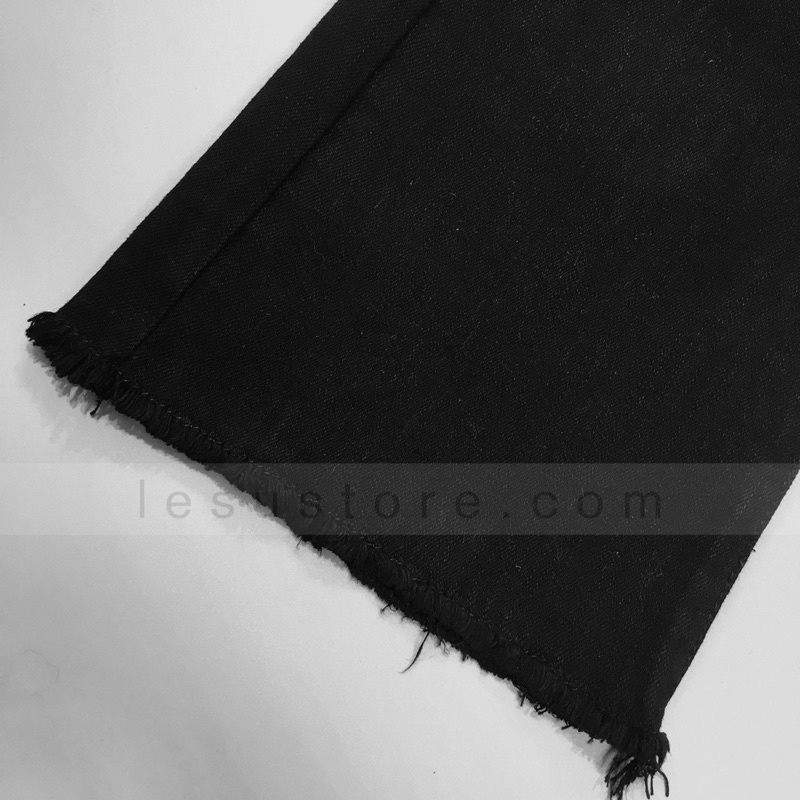 ẢNH THẬT Quần Jeans Loe trơn lai tua 90cm