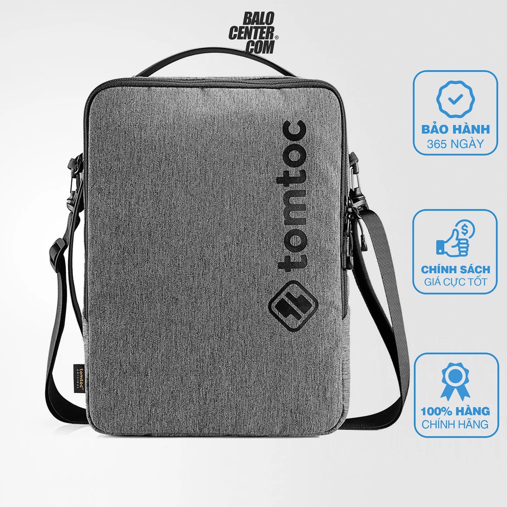 Túi thời trang, túi đeo chéo Tomtoc Urban Codura Shoulder Laptop 13&quot;/15&quot; Grey/Black H14-C01G năng động Balocenter.com