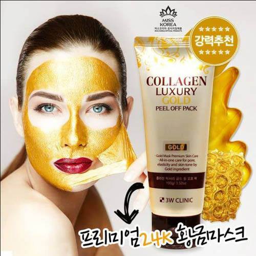 Mặt Nạ Lột Tinh Chất Collagen &Luxury Gold Peel Off Pack 3W Clinic
