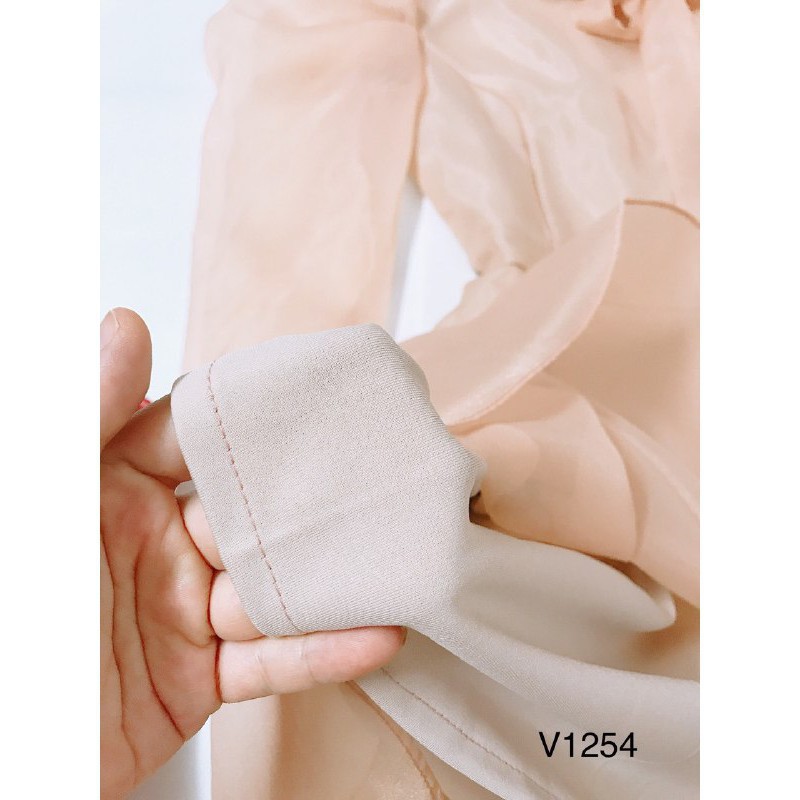 [ xả kho ] MiD Đầm voan hai lớp V1254 tay lỡ thiết kế Mie Design kèm ảnh thật