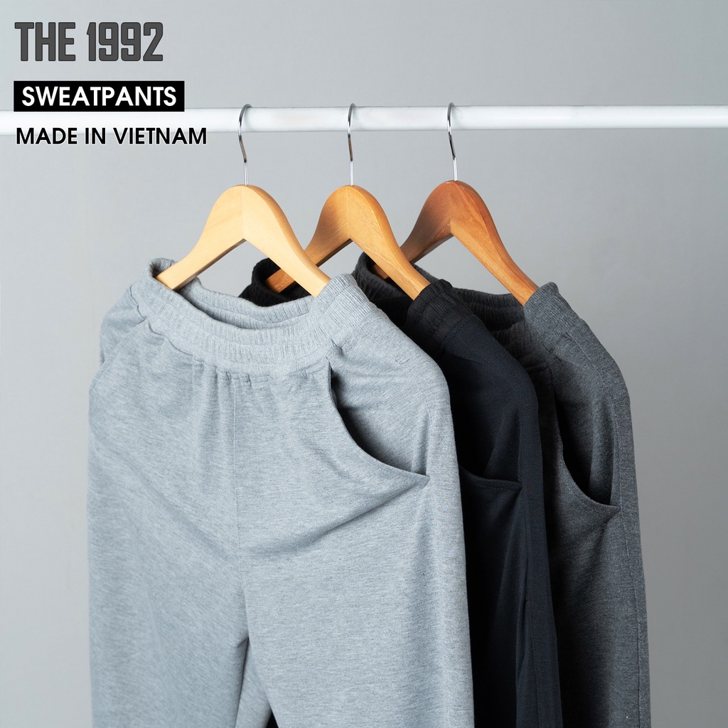 Jogger nỉ THE 1992 Quần thể thao nam basic 3 màu