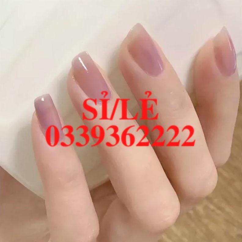 Set 24 Móng Tay Giả màu trơn xinh xắn Có Thể Tháo Rời mĩ phẩm nội địa trung  HAIANHSHOP