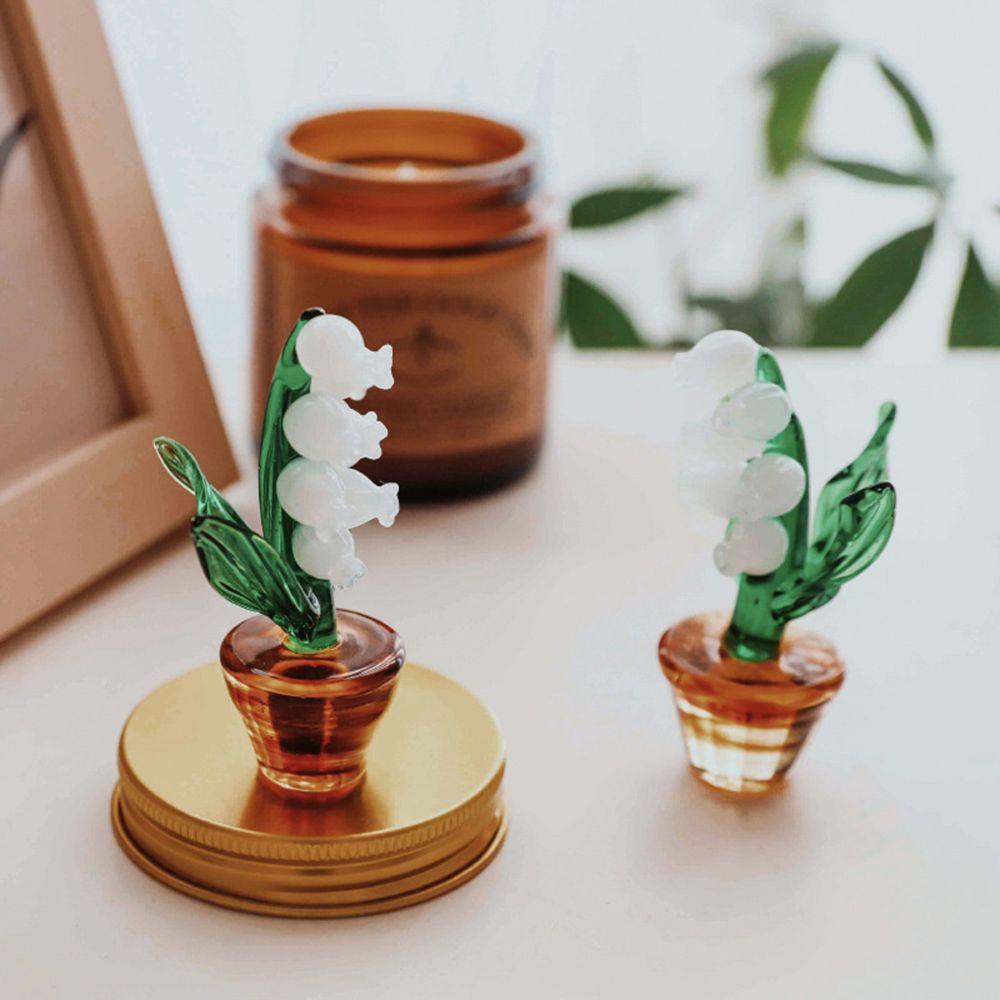 Chậu Hoa Lily Nhân Tạo Handmade Độc Đáo Trang Trí Xe Hơi