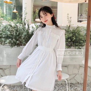 Đầm nhún bèo xinh xắn
