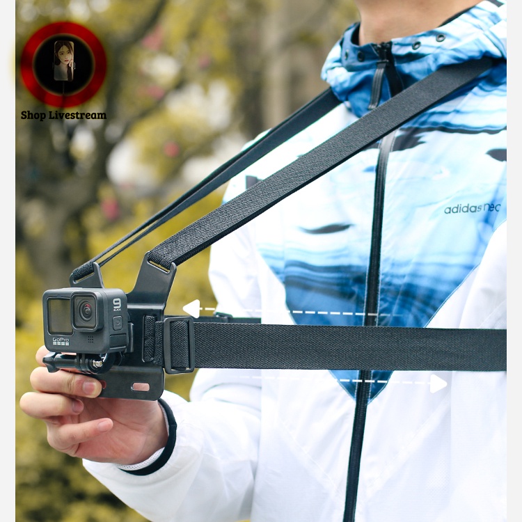 Dây đai đeo điện thoại làm camera hành trình trước ngực sử dụng cho gopro sjcam eken