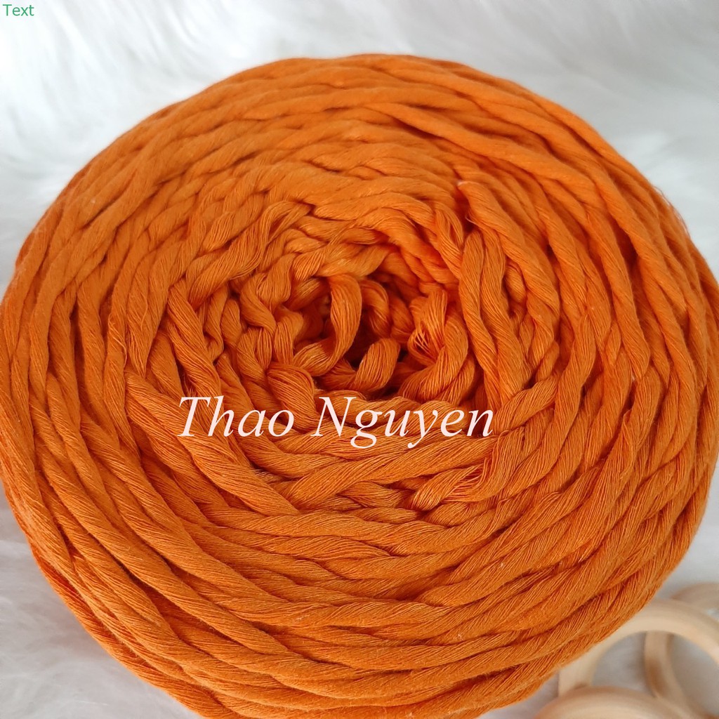 ( ẢNH THẬT )Dây thừng se macrame, dây cotton màu CAM .