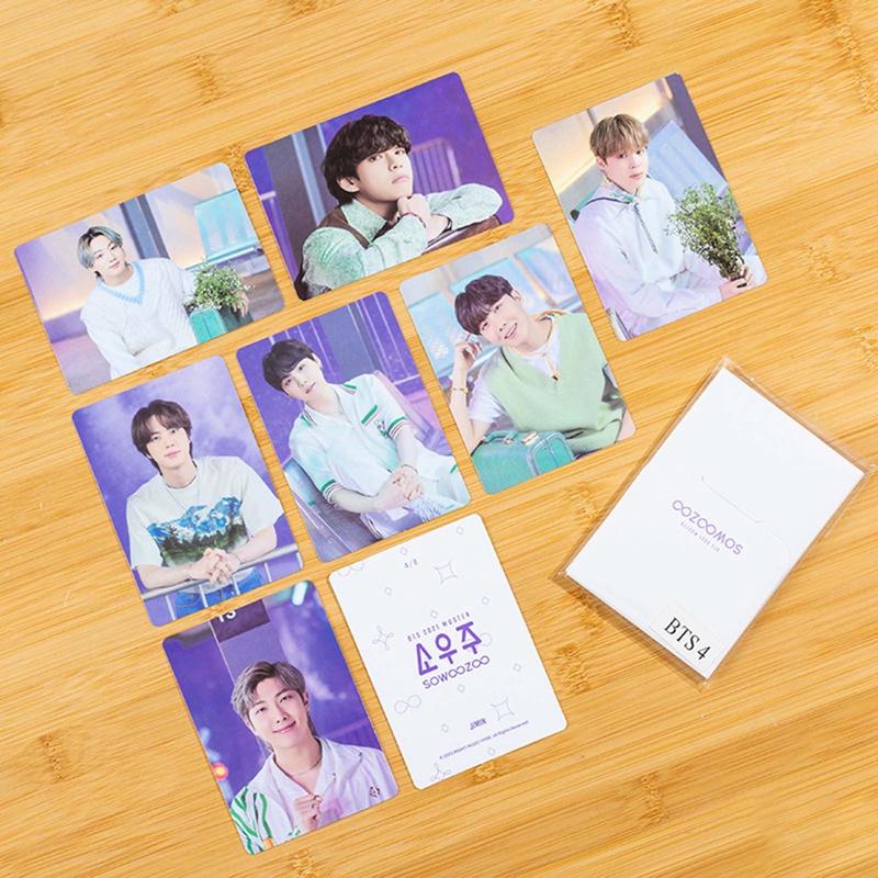 Set 7/8 tấm thẻ ảnh LOMO Kpop BTS SOWOOZOO kỷ niệm lần thứ 8