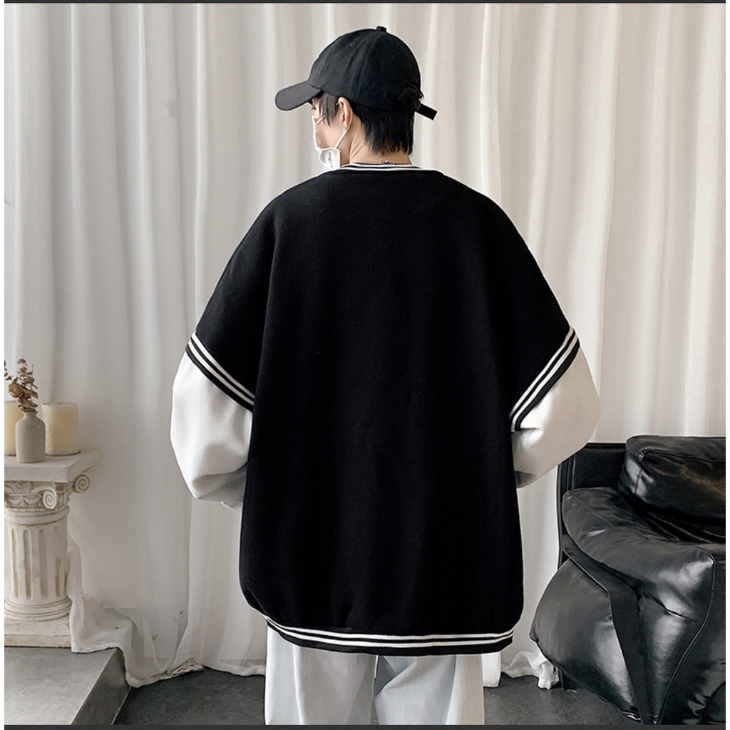Áo khoác bomber nam nữ, Áo khoác bomber nữ phối tay 09 nam nữ siêu xinh