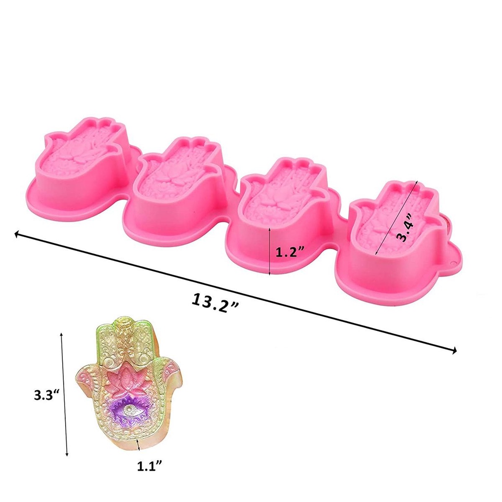 Khuôn Silicone Làm Xà Phòng Hình Bàn Tay Hamsa