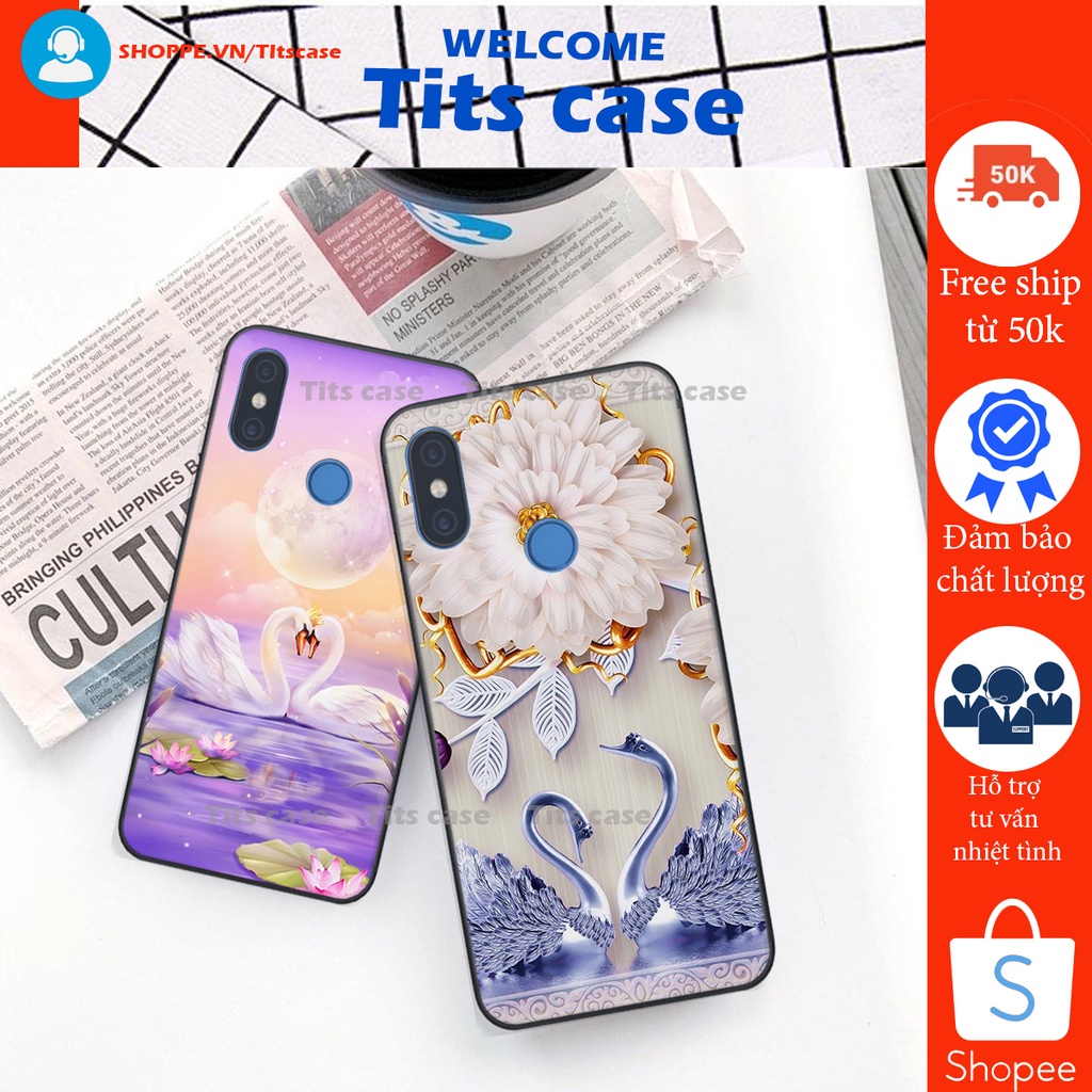 Ốp lưng  Xiaomi MI 8 / MI 8 SE in hình thiên nga,hoa may mắn, đặc sắc ĐỘC - LẠ - BỀN