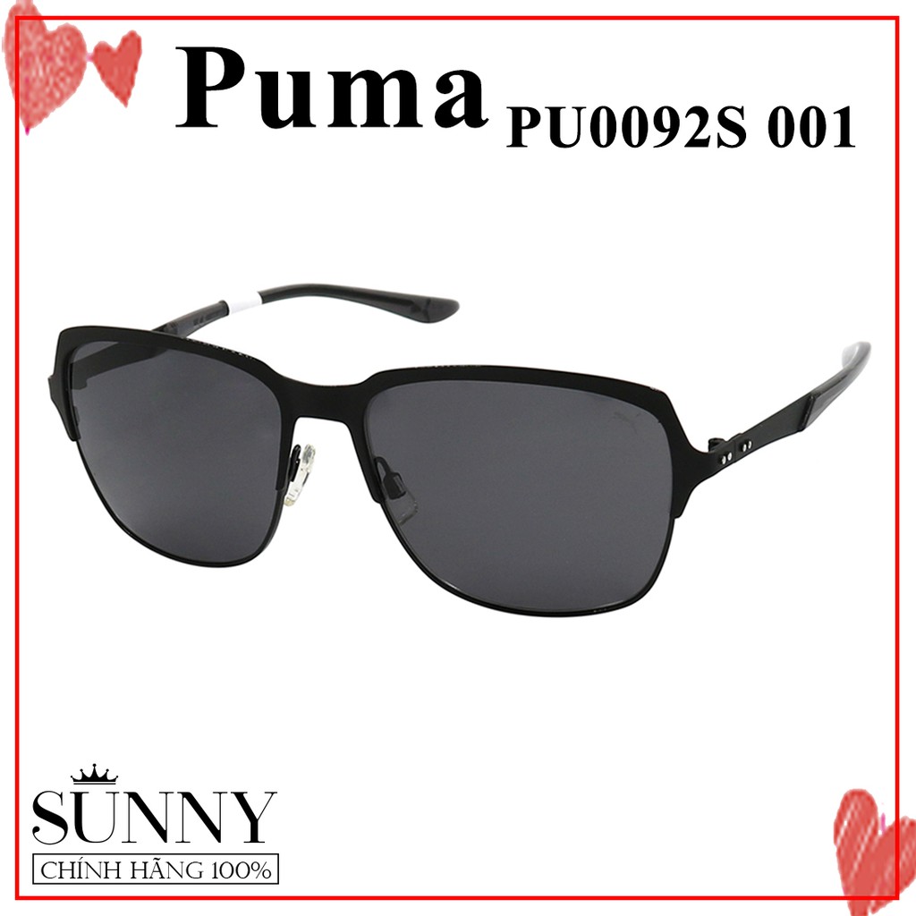 Kính mát nam nữ chính hãng Puma PU0092S màu sắc thời trang, thiết kế dễ đeo bảo vệ mắt