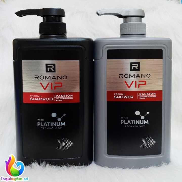 Dầu Gội Romano Vip Passion 650g/Sữa Tắm Romano Vip Passion 650g