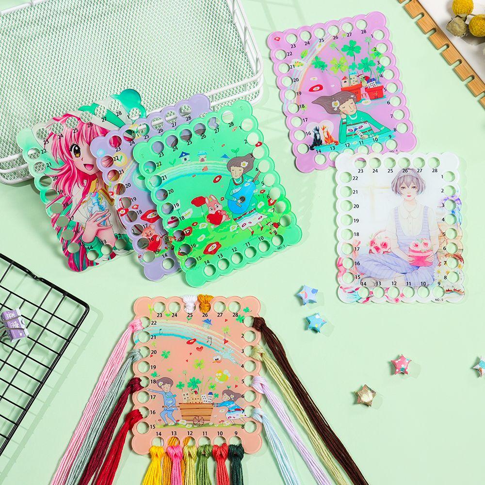 CACTU Dụng Cụ Sắp Xếp Chỉ Thêu Tranh Chữ Thập Bằng Acrylic DIY