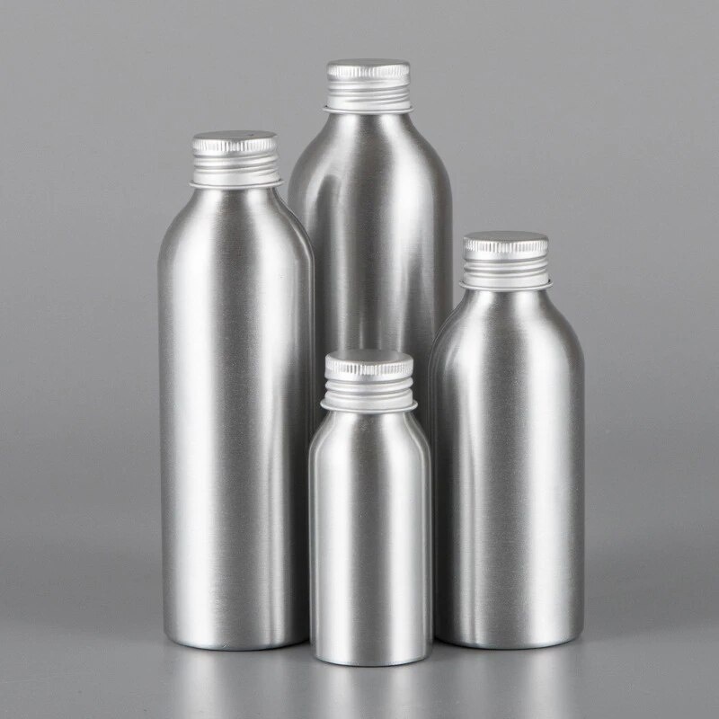 Chai nhôm bạc 50ml, 100ml nắp vặn
