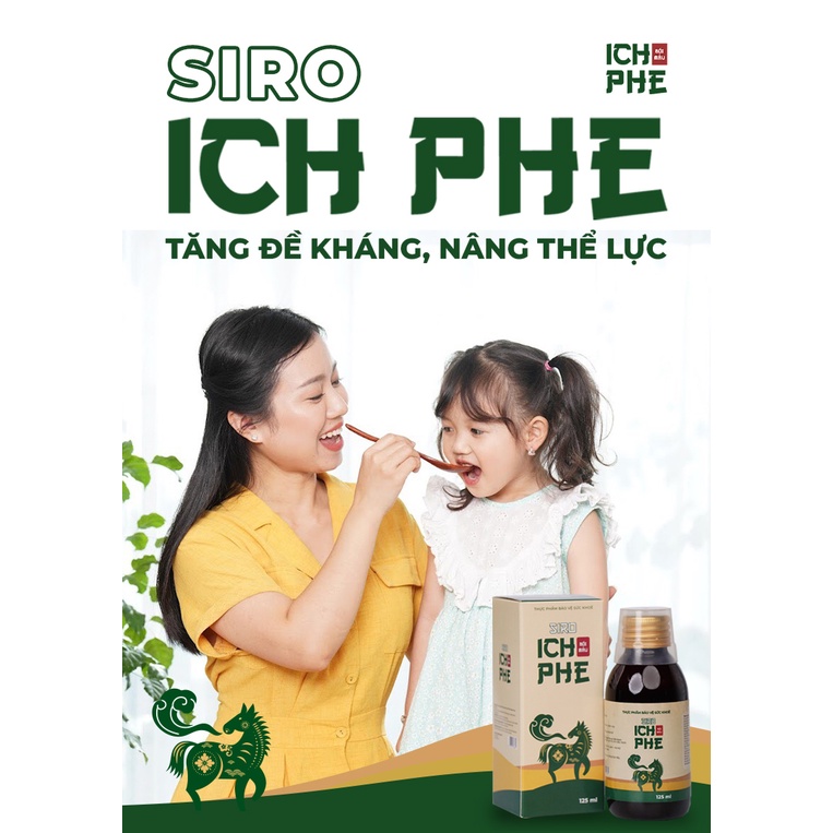 Siro Ho Ích Phế bối mẫu có phổi ngựa bạch, không đường giảm ho, long đờm, đau rát cổ họng, khản tiếng