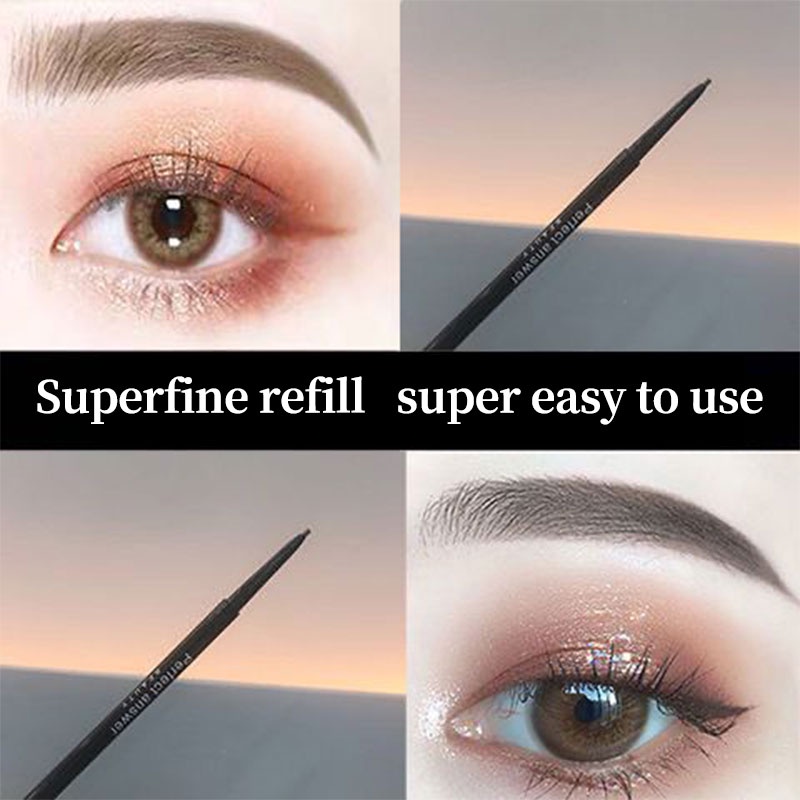 Bút Chì Kẻ Lông Mày Hai Đầu Siêu Mịn 1.5mm Không Thấm Nước Và Mồ Hôi Không Phai Màu