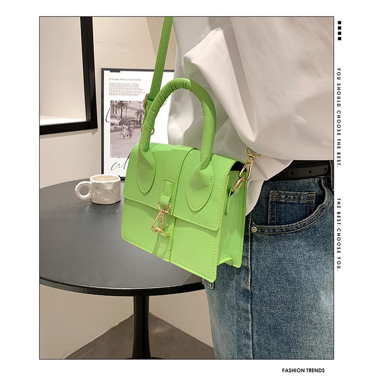 Túi Đeo Vai Một Bên Vai Màu Trơn Phong Cách Châu Âu Thời Trang 2022 Mới Dành Cho Nữ