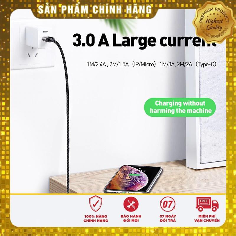 Dây cáp sạc nhanh nam châm Micro USB hiệu Baseus Zinc Magnetic Cable Gen 2 (sạc 3A, chuẩn PD 3.0) - Hàng chính hãng