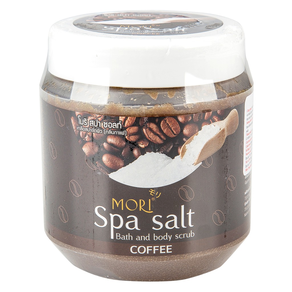 Muối Tắm Tẩy Tế Bào Chết Mori Spa Salt Bath[FREESHIP] hương cafe trắng da  & Body Scrub 700g