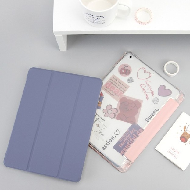 [Không khay bút siêu mỏng] Bao da cover iPad màu pastel nhám mờ chống ố. Cover iPad Gen 7 8 Mini Air 4 3 Pro 11 12.9