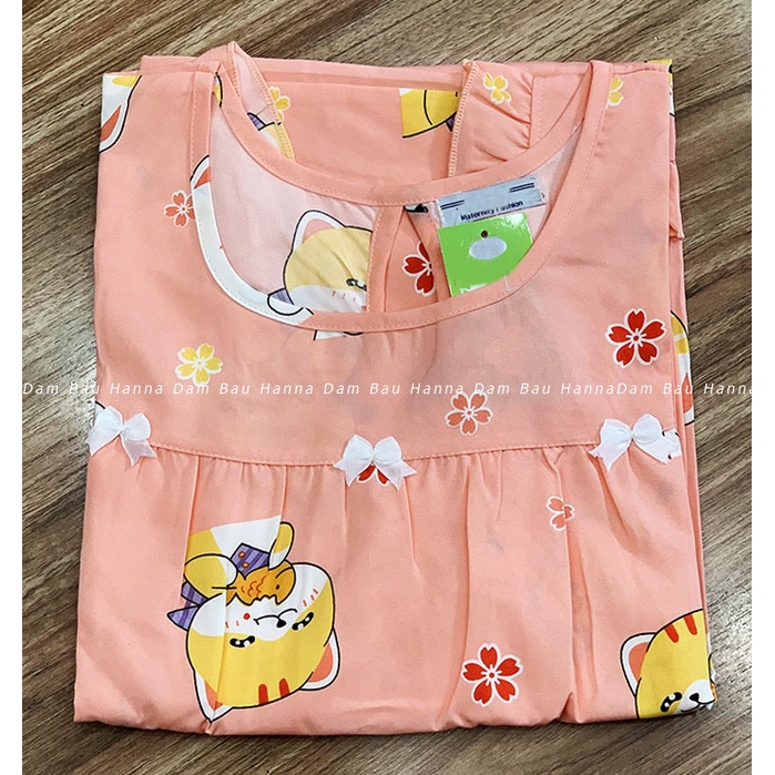 [SIZE 40-70KG] Đồ bộ bầu mặc ở nhà quần đùi dễ thương thoải mái cho mẹ bầu trẻ vải lụa hàn cao cấp rất mát và nhẹ